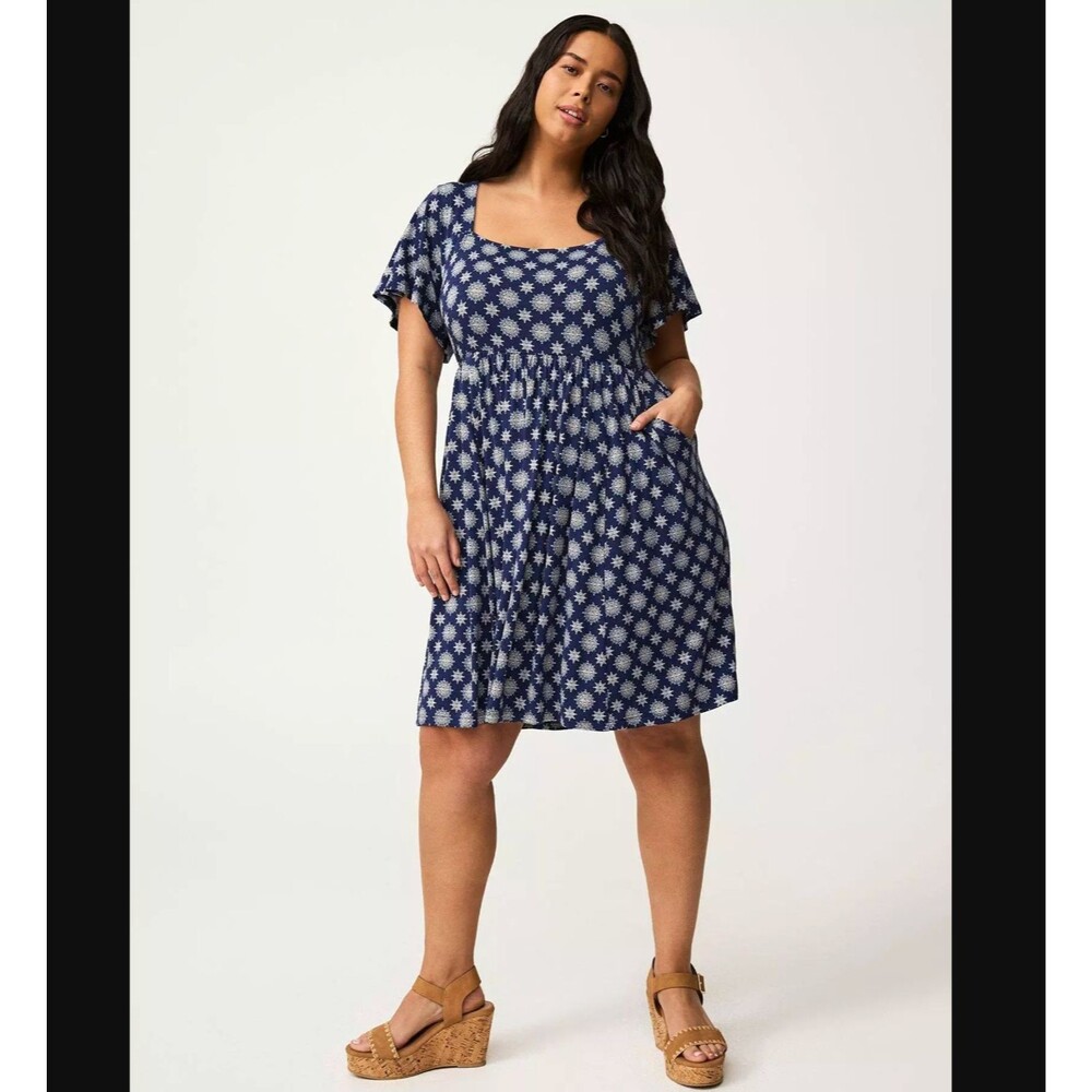 Torrid 2X Mini Super Soft Flutter Sleeve Skater D… - image 1